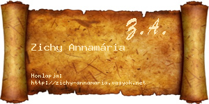 Zichy Annamária névjegykártya